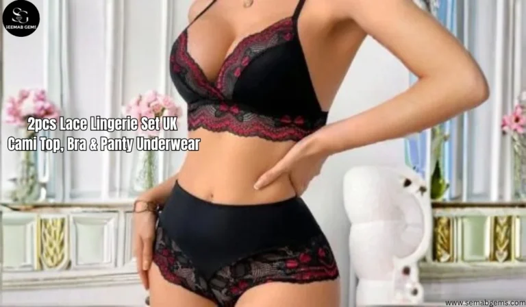 2pcs Lace Lingerie Set UK – Cami Top, Bra & Panty Underwear