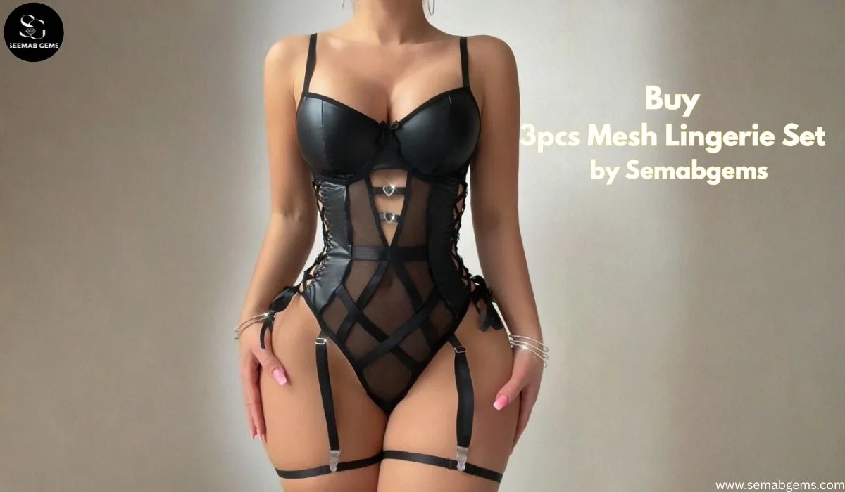 Buy 3pcs Mesh Lingerie Set Lingeri Sets by Semabgems